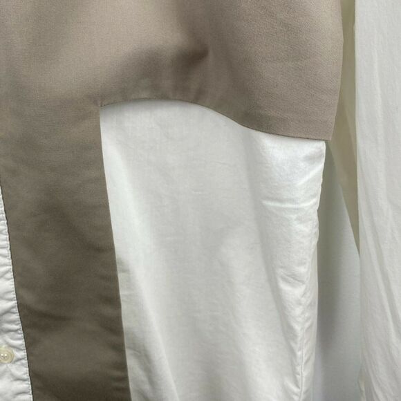 Orphan Bird Khaki Brown Off White Button Down Shirt Men's Size Small S - Picture 2 of 6